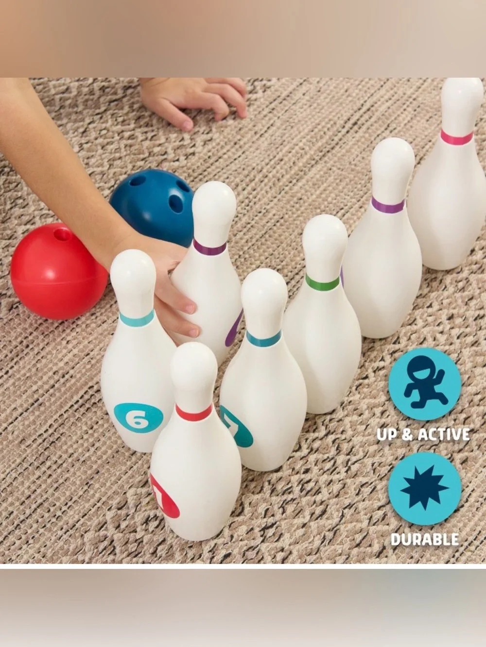 NWOT Chuckle & Roar Kids Bowling Set 10-Pin Bowling Game with Storage Caddy